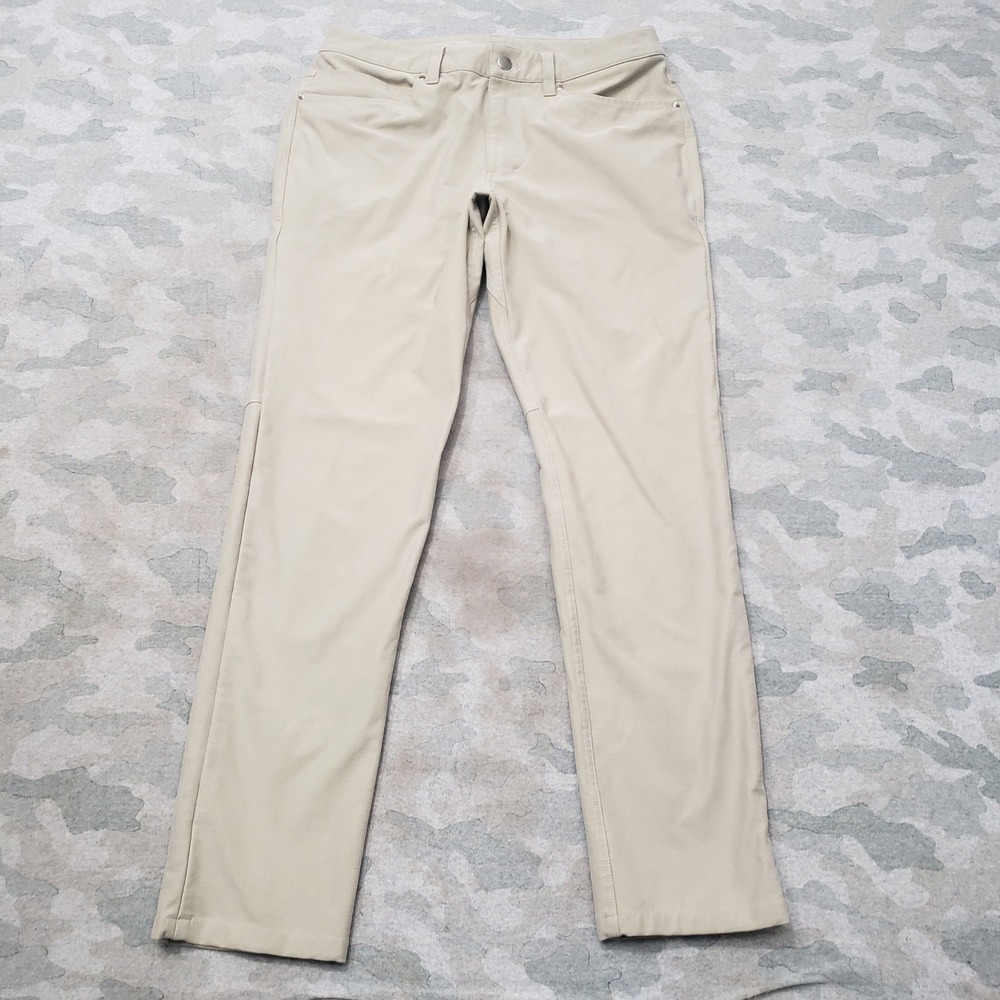 Lululemon Pants Men 31 Tan ABC Slim Fit Pockets Athleisure